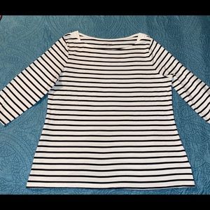 Women’s Merona white & black boatneck shirt